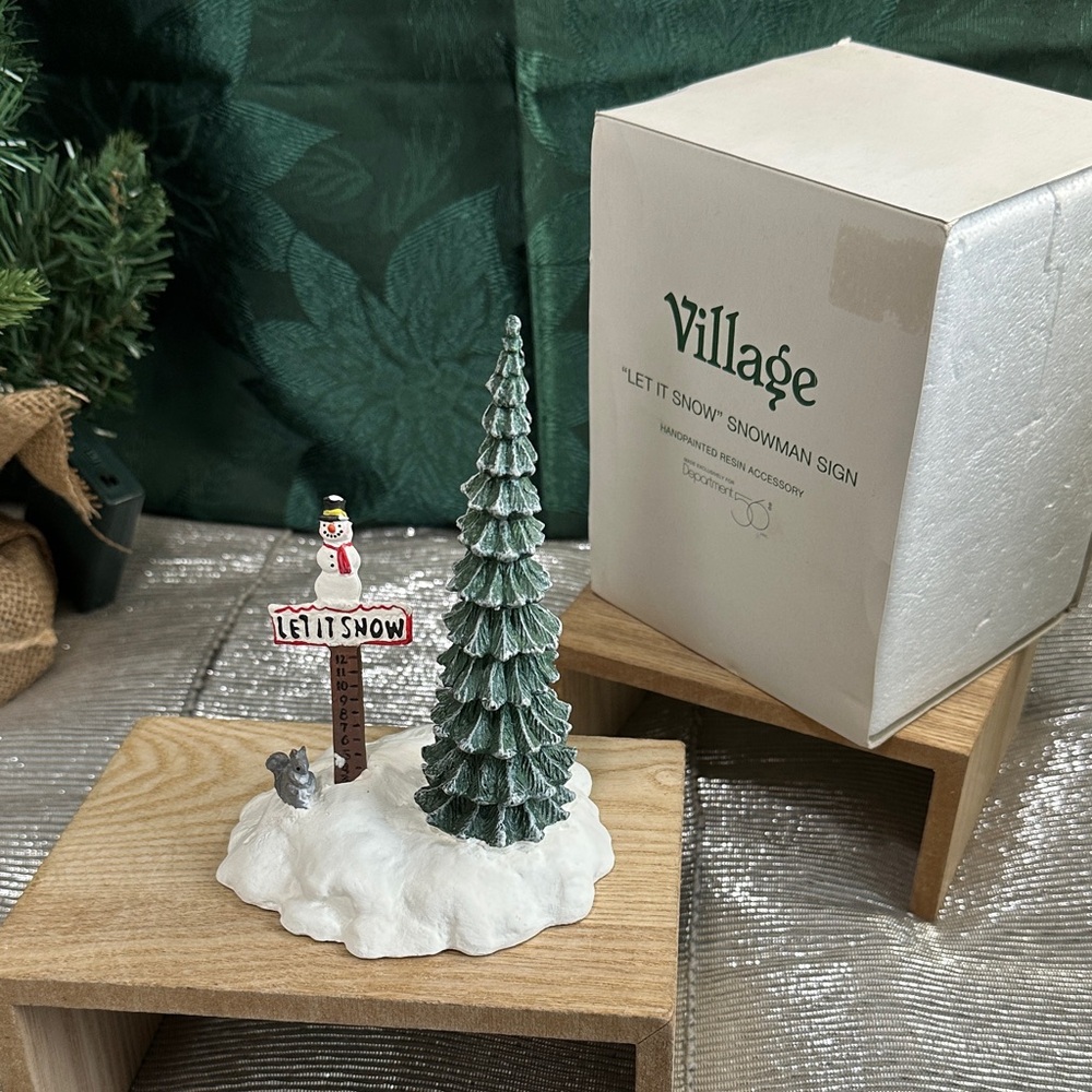 Dept‎ 56 Let it Snow Resin Snowman
Sign Snow Village #52594 Retired
1998